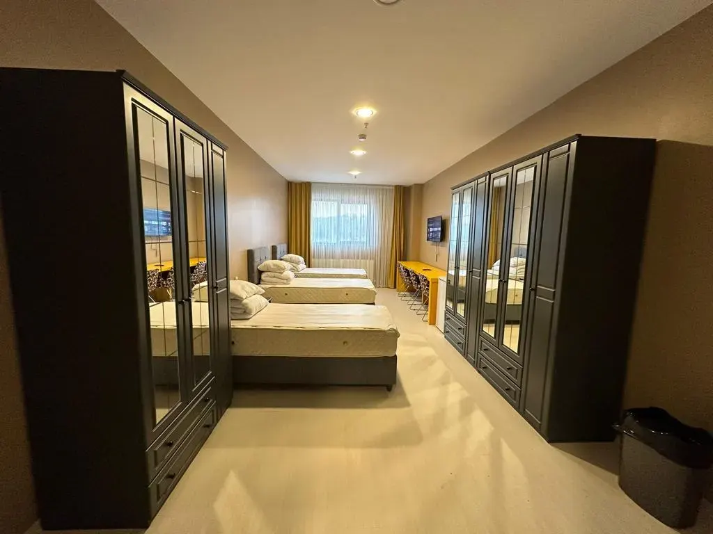 Corridor and bedroom entrance in residence